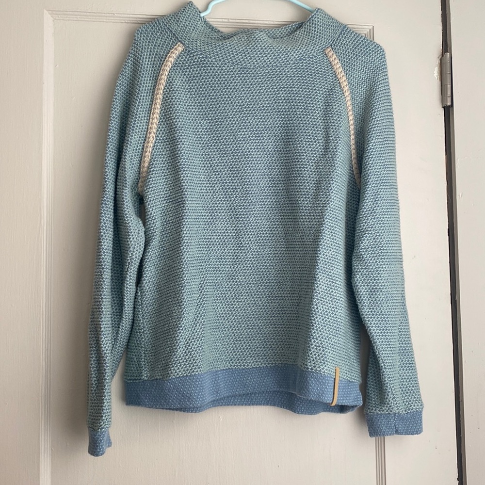 Blue knit Jadelynn Brooke scoop neck sweater